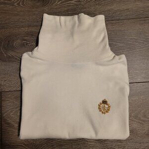 Lauren Ralph Lauren Womens Medium 100% cotton  Cream Turtleneck top